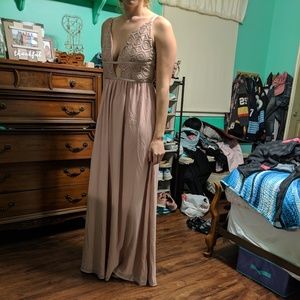 Maxi blush pink dress